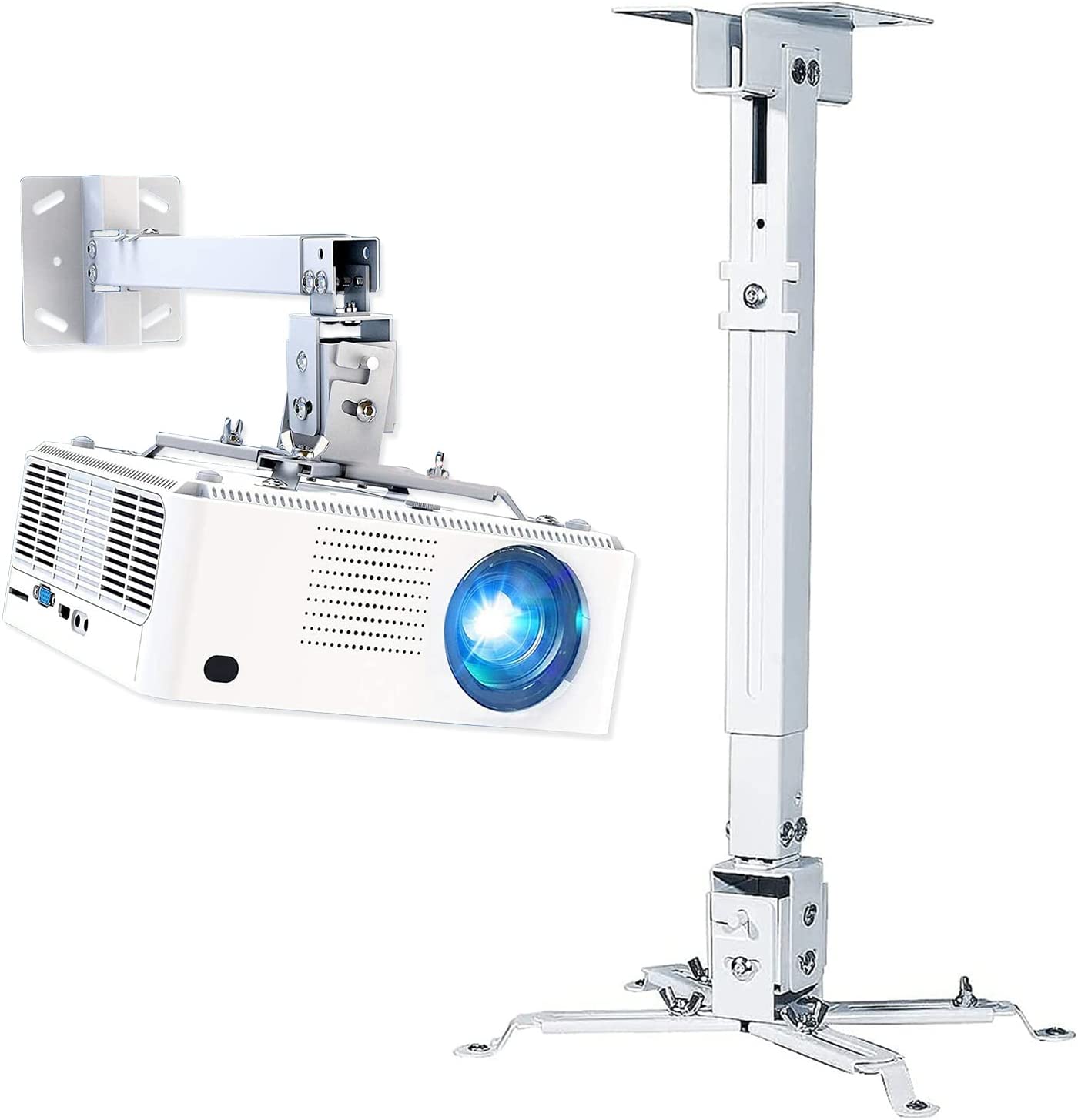 5Core Projector Mount Ceiling Wall Universal Holder Adjustable Low Profile Capacity 40lb